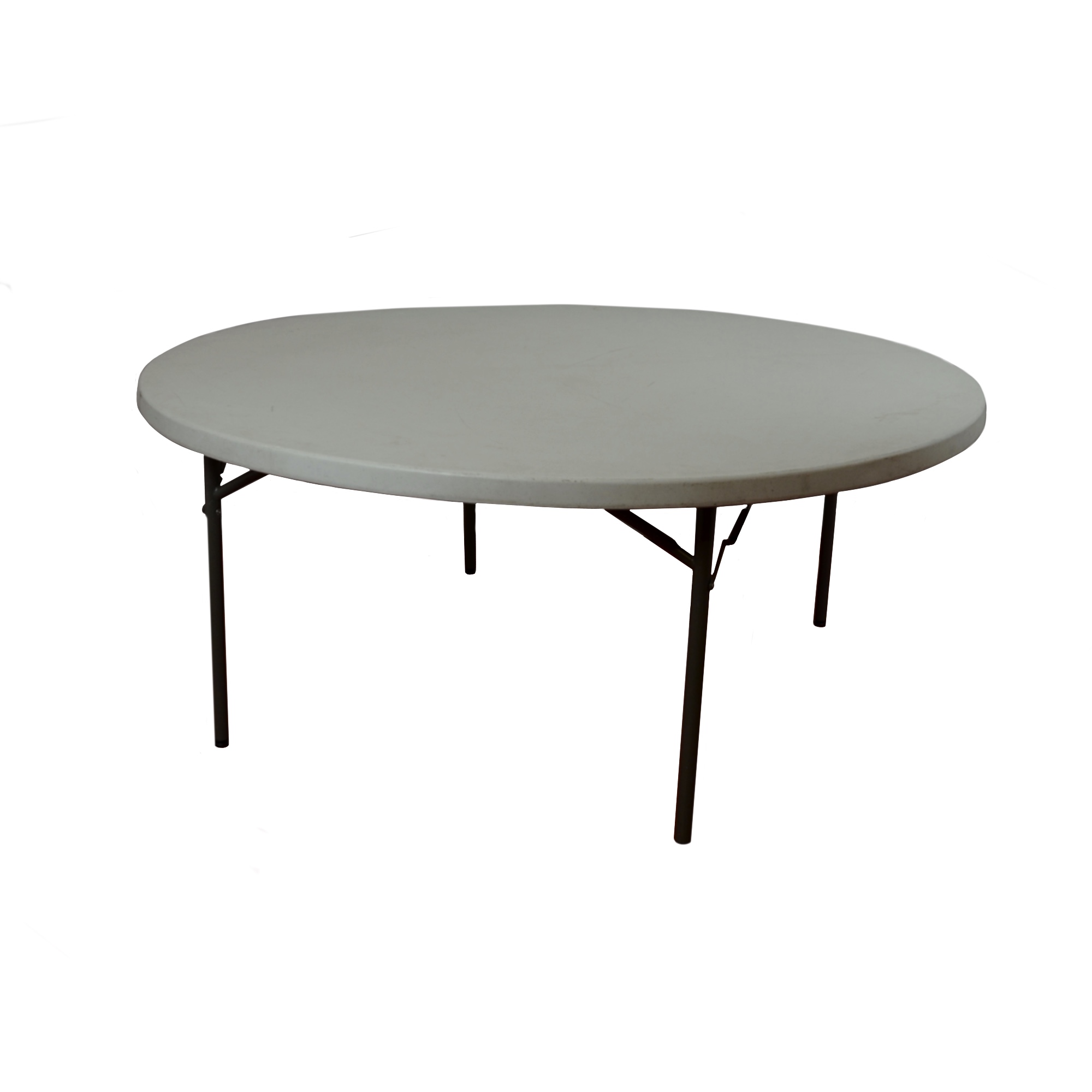 Photo de Table ronde en plastique diamètre 176 cm (idéale pour 10 personnes)