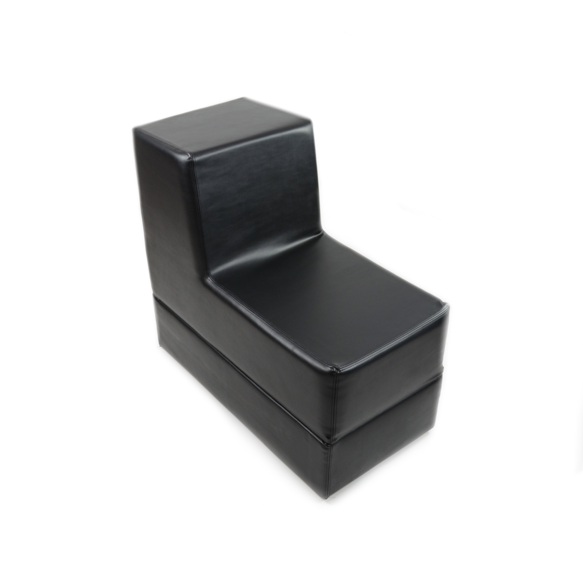 Photo de Chauffeuse noire 80 x h 73 x 41 cm Simili