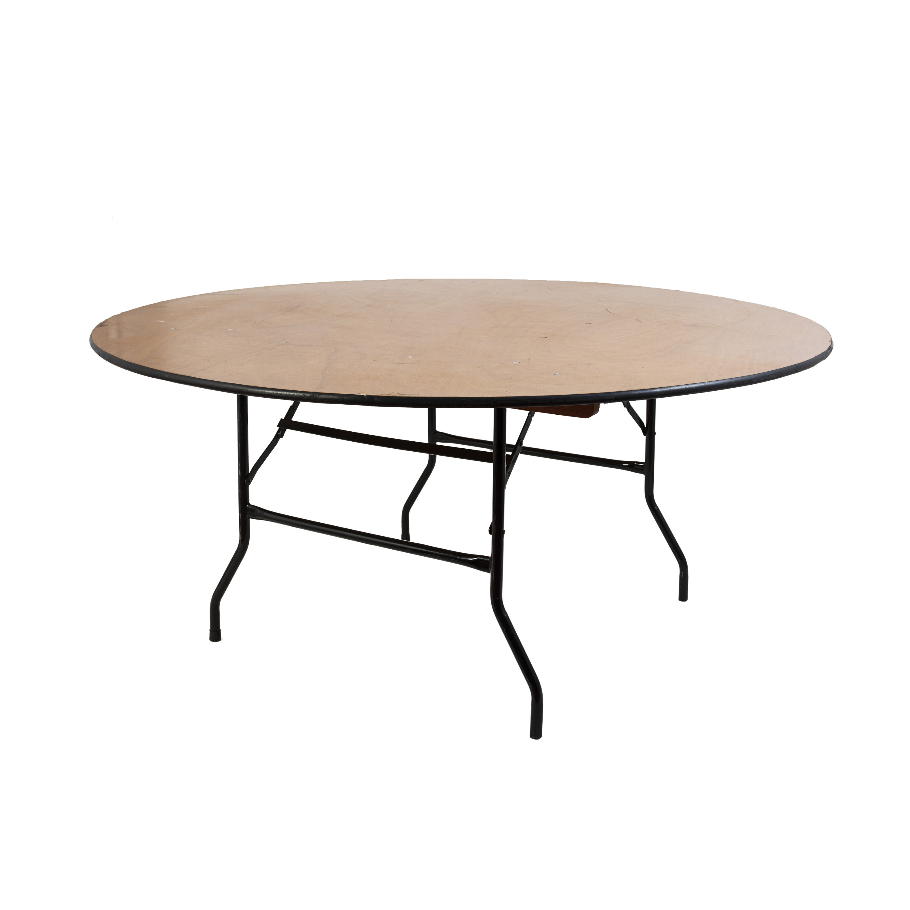 Photo de Table ronde en bois diamètre 168 cm, idéale pour 8 personnes