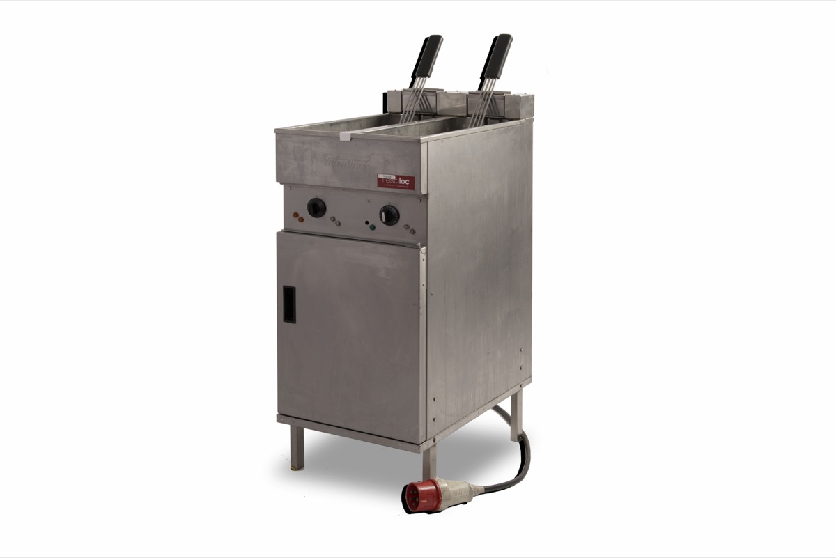 Photo de Friteuse électrique double cuve 2 x 10 l sur pieds
