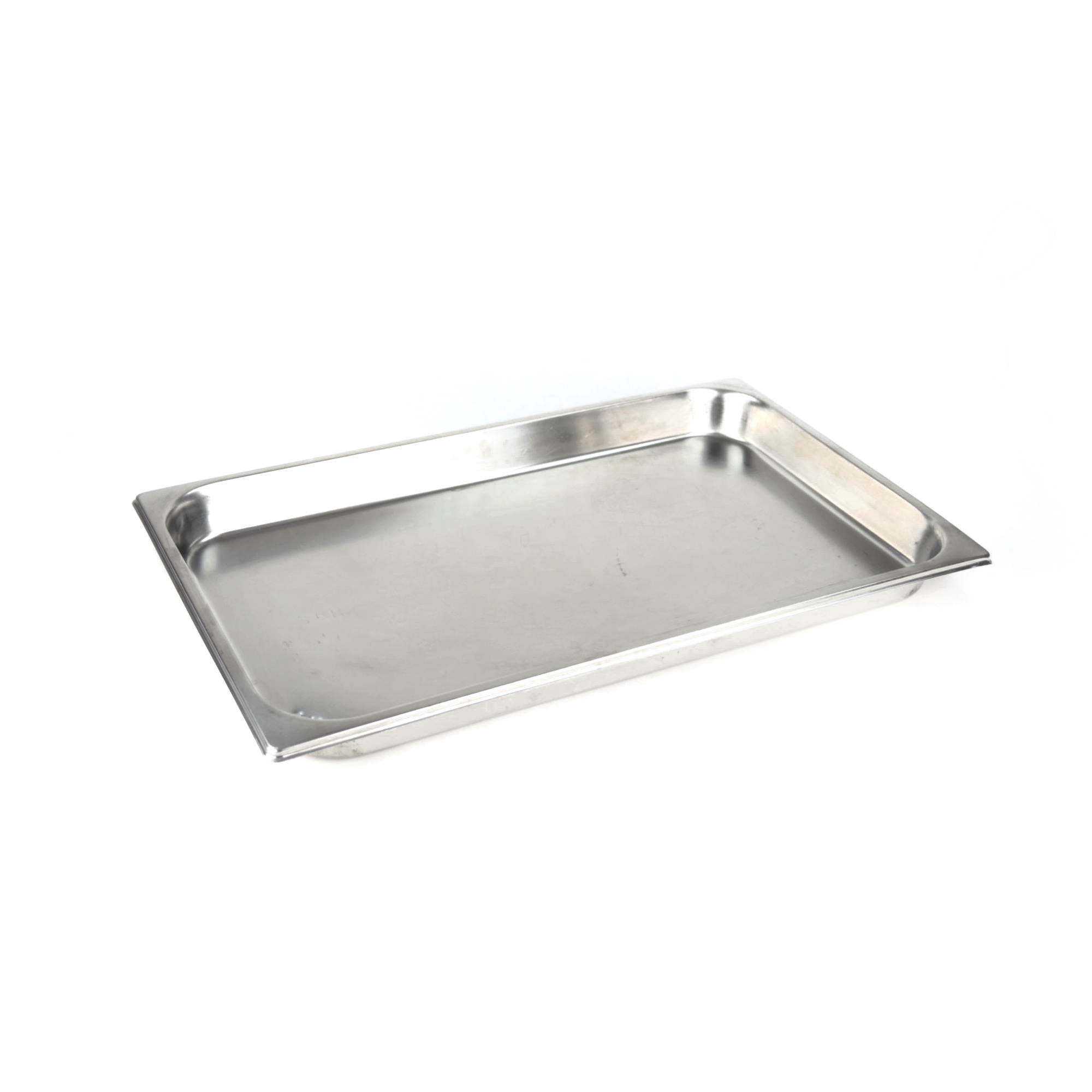 Photo de Bac gastro non perforés sans couvercle 53 x h 4 x 32 cm GN 1/1 Inox