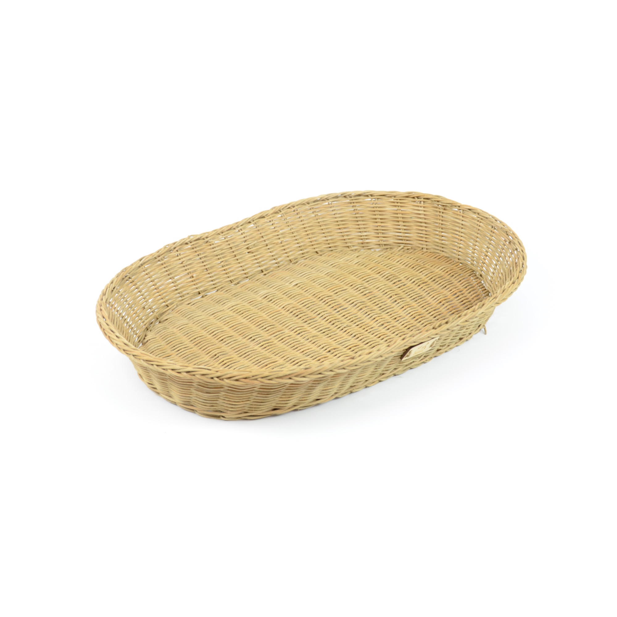 Photo de Corbeille ovale en osier 50 x h 7 x 33 cm