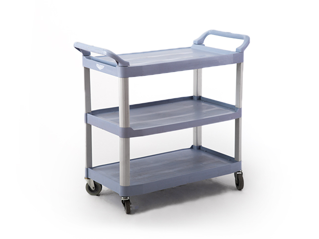 Photo de Chariot à 3 étages en plastique avec poignées