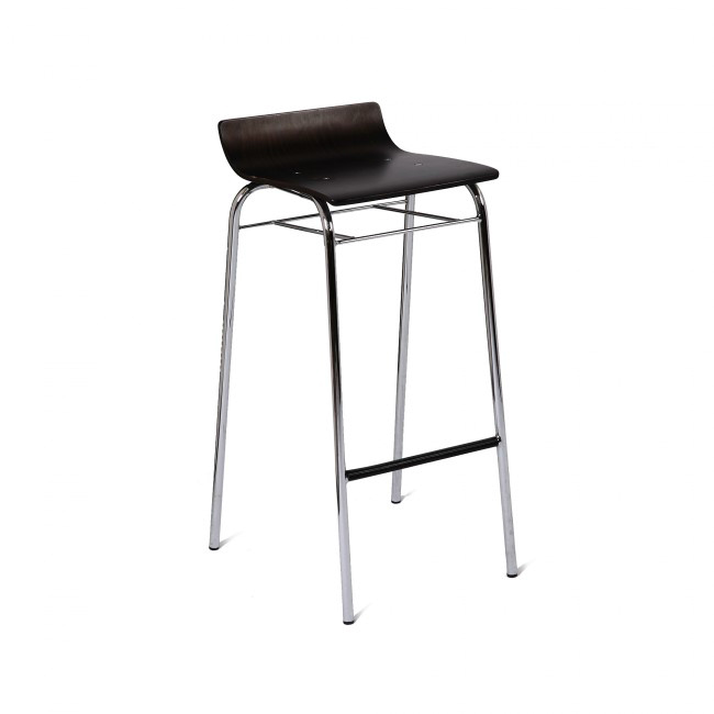Photo de Tabouret bas en bois wenge Scoop assise à 62cm