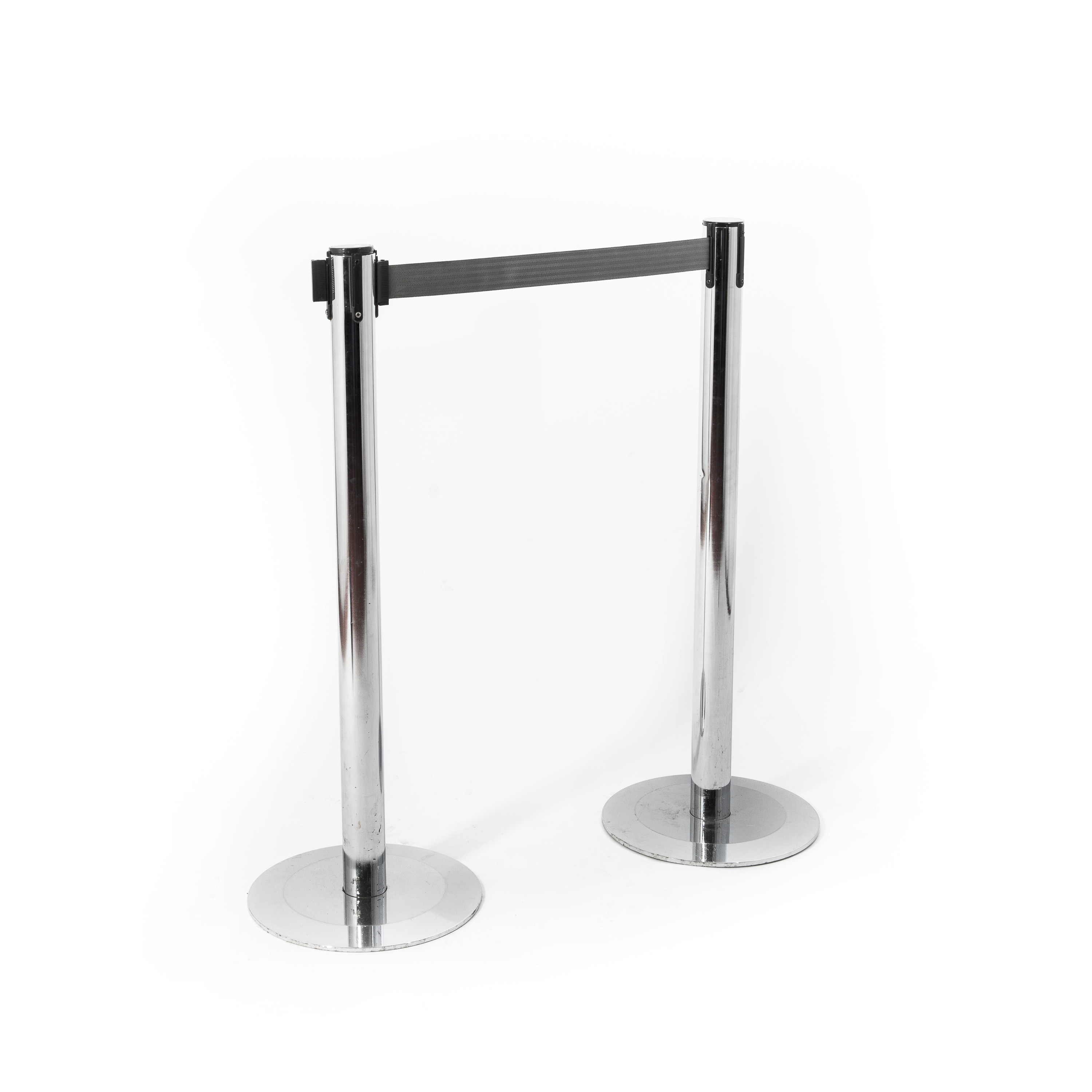Photo de Tendiflex chromé avec cordon enroulable gris 235 cm
