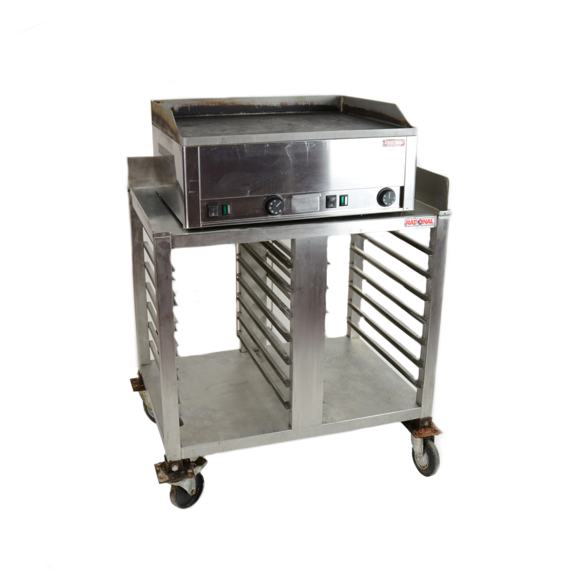 Photo de Grill électrique de table avec plaque lisse de 65 x 48 cm