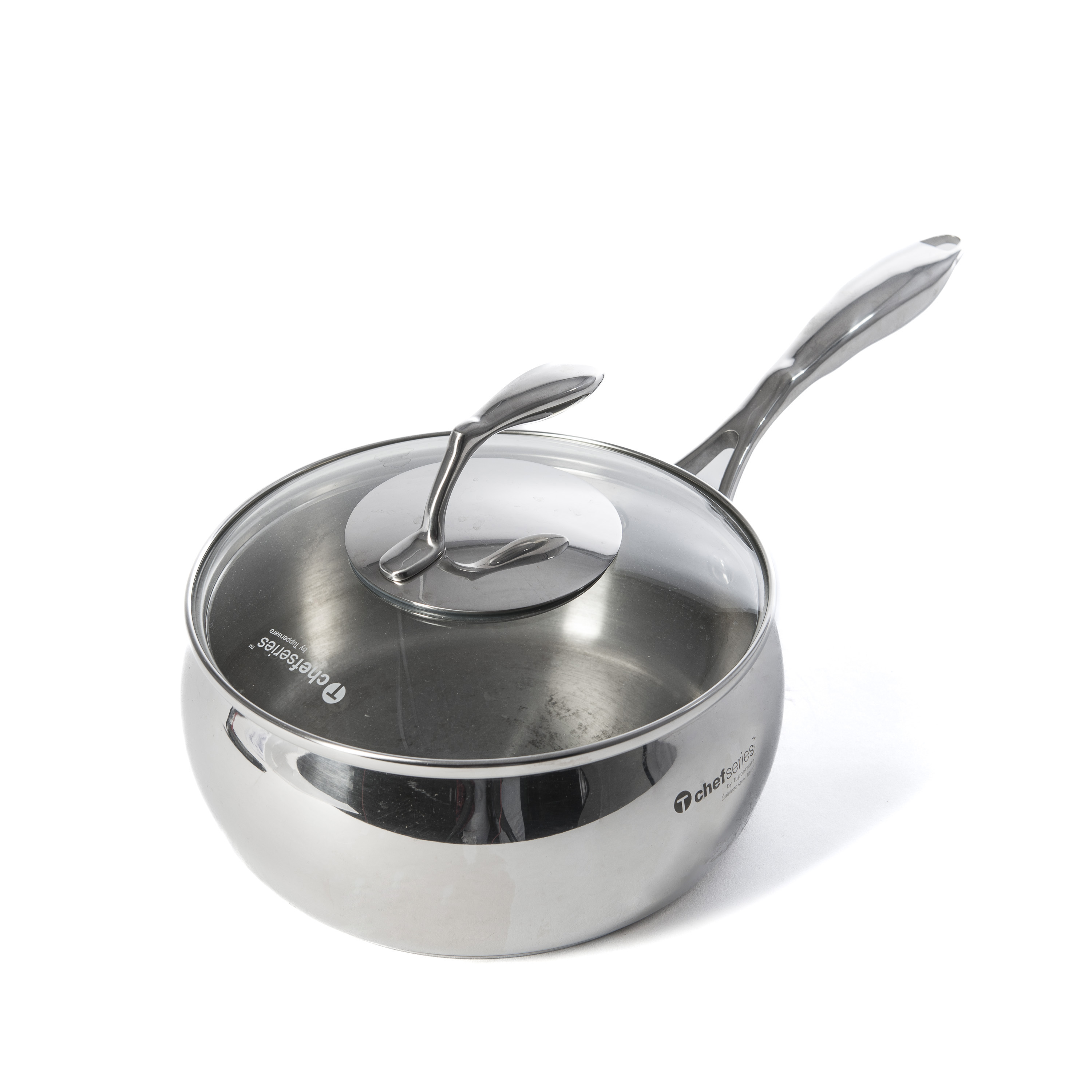 Photo de Casserole en inox avec couvercle en verre 2.8 l diamètre 20 cm Tupperware