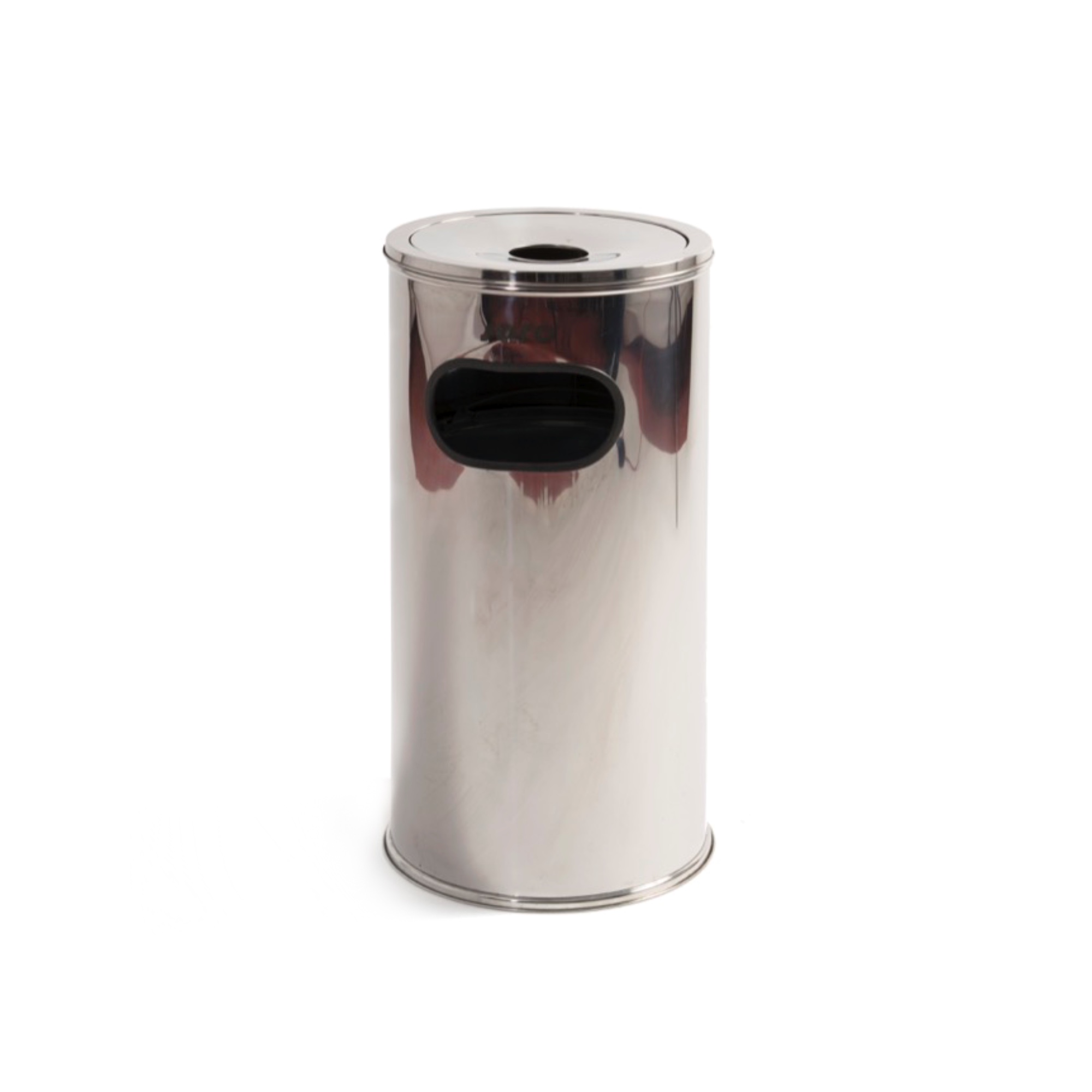 Photo de Cendrier-poubelle en inox diamètre 30 cm h 60 cm