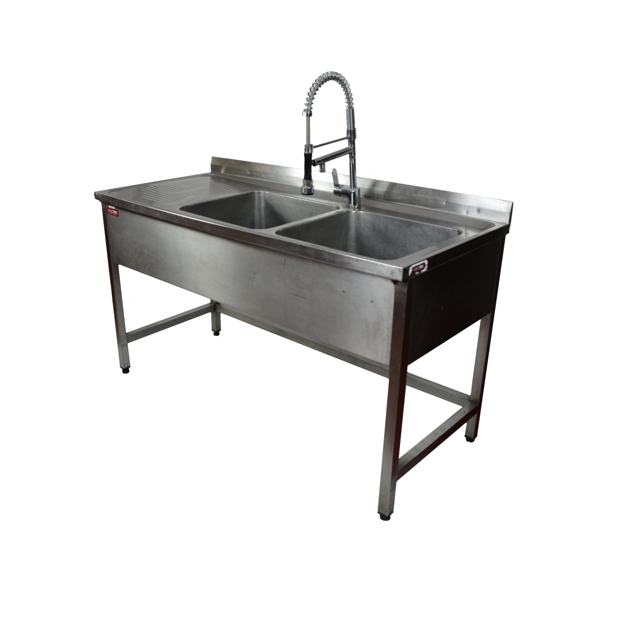 Photo de Plonge double bassin à droite avec douchette