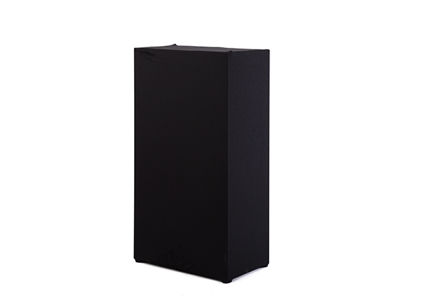Photo de Housse noire stretch pour support métallique