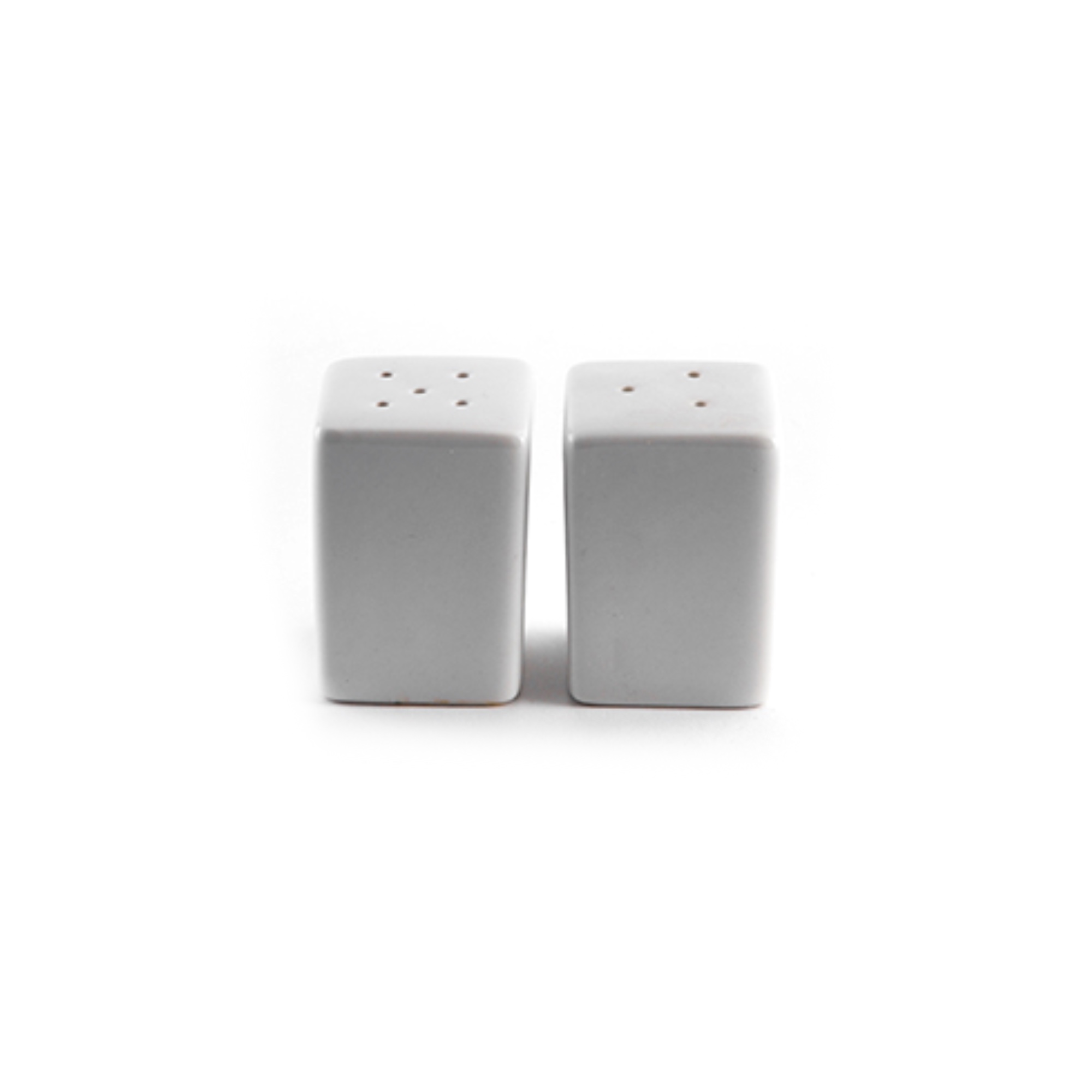 Photo de Salière carrée en porcelaine blanche vide Zen