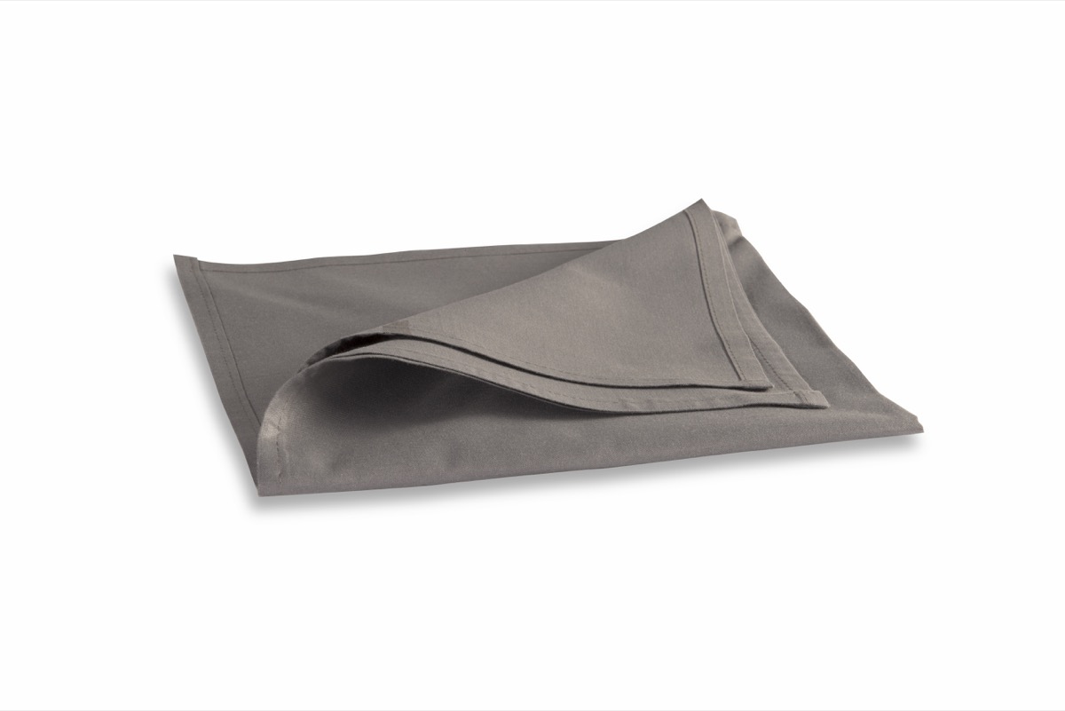 Photo de Serviette gris foncé en tissu 50 x 50 cm (nettoyage inclus)