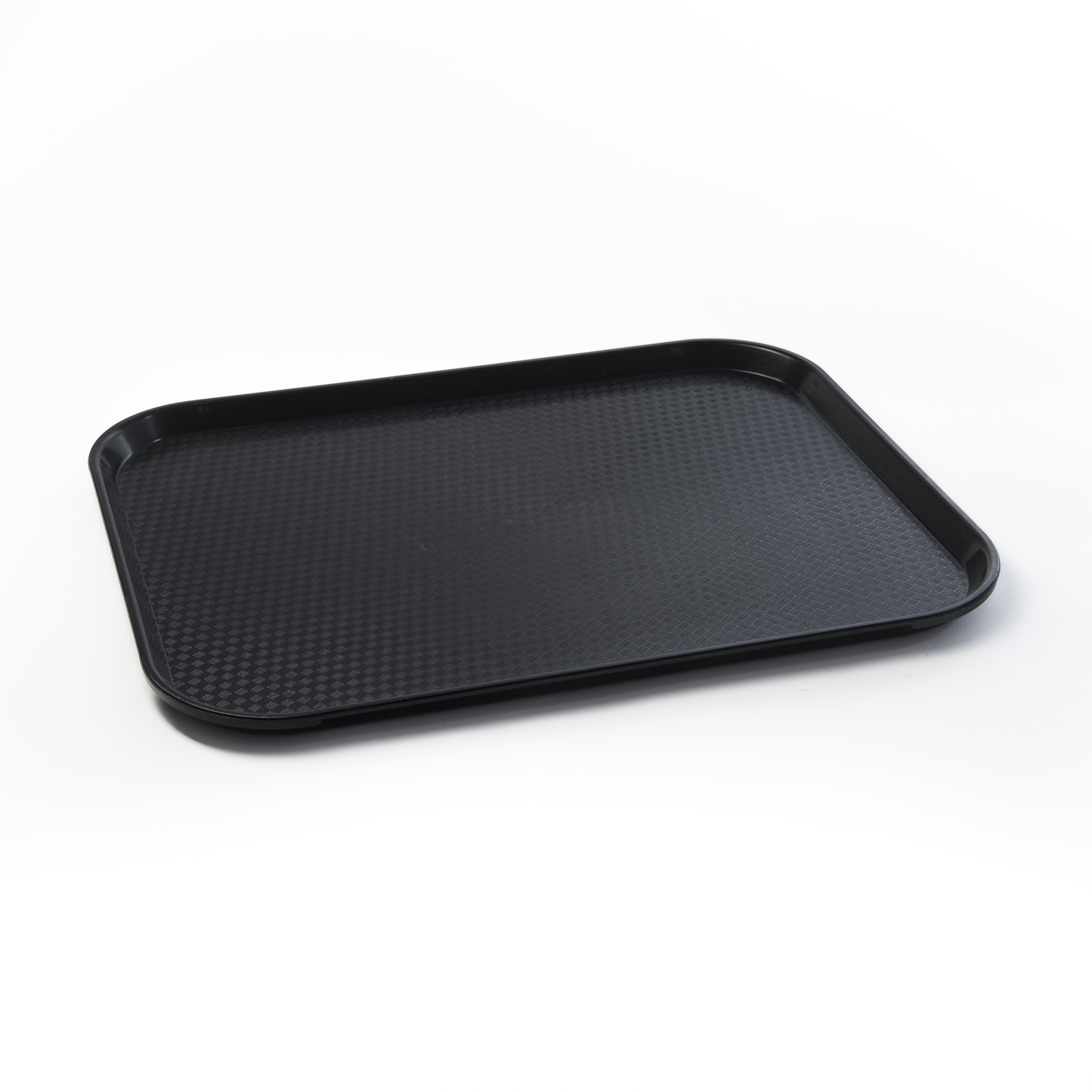 Photo de Plateau de service rectangulaire en plastique noir 45 x h 1 x 35 cm