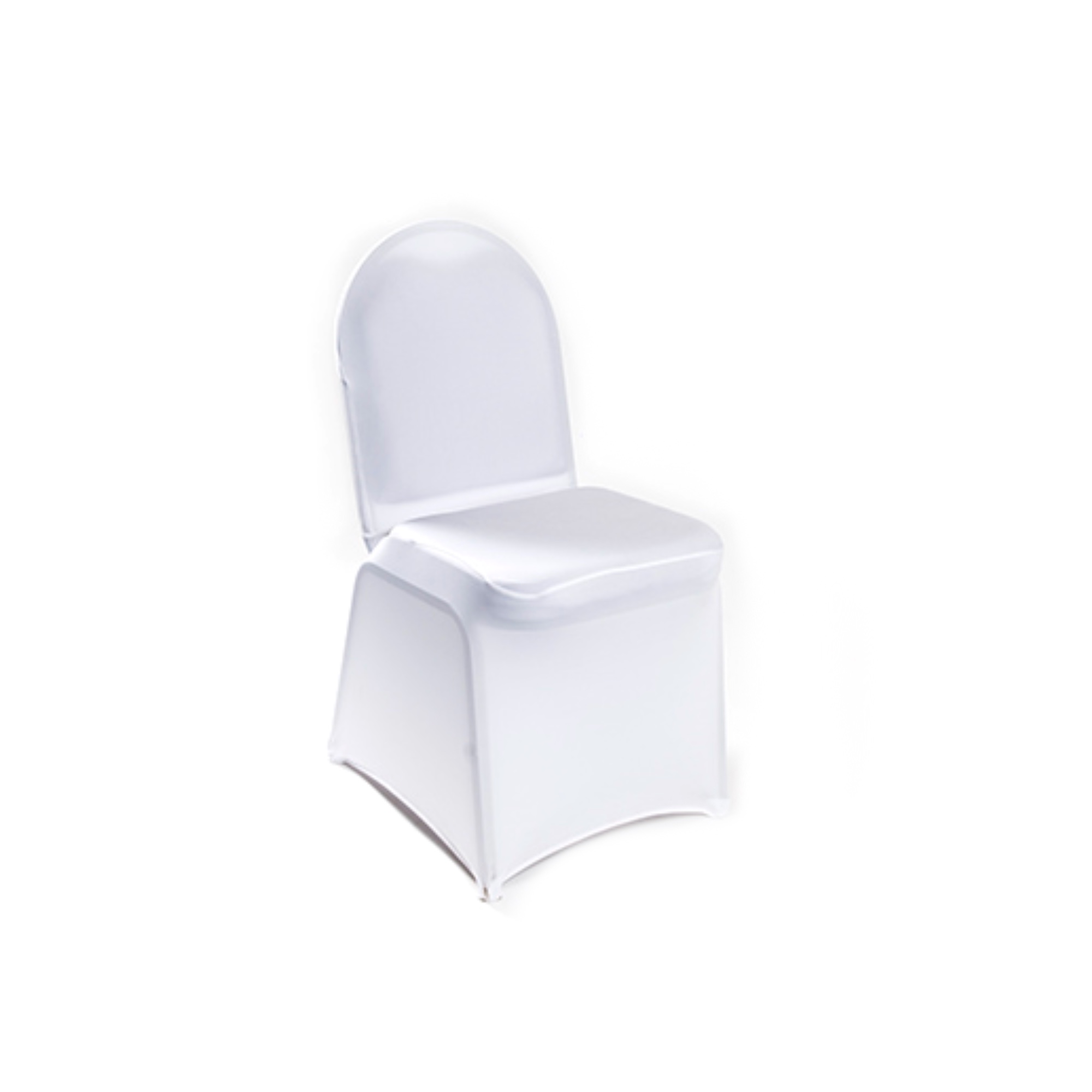 Photo de Housse blanche à chaise arrondie