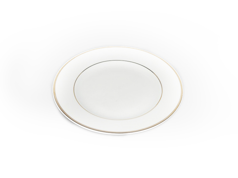 Photo de Assiette ronde diamètre 17 cm Filet Or