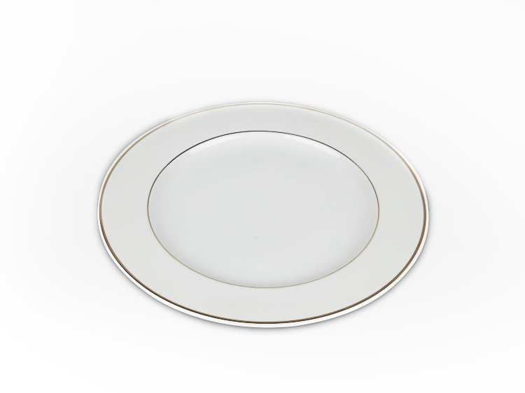 Photo de Assiette ronde diamètre 26 cm Filet Or