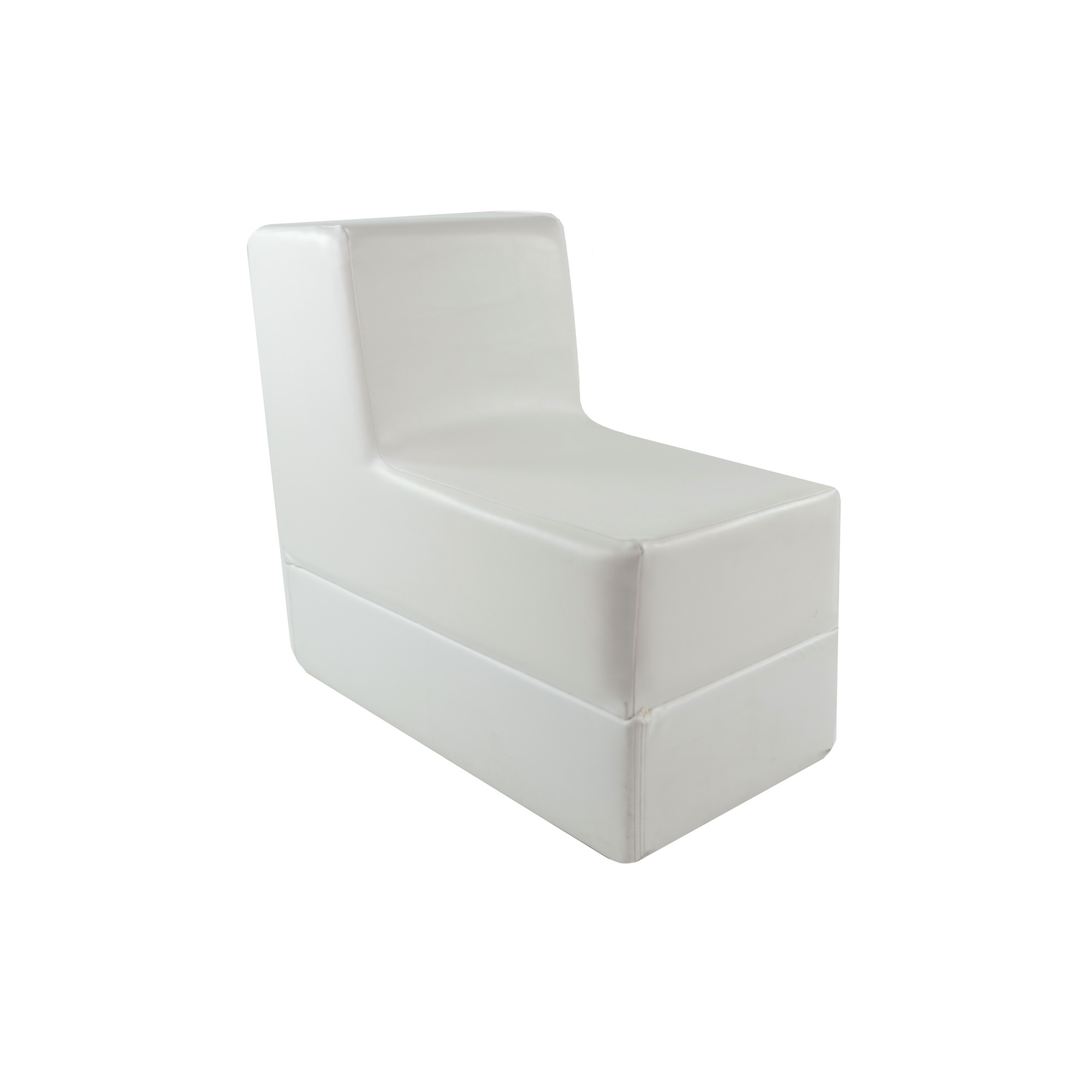 Photo de Chauffeuse blanche 80 x h 73 x 41 cm Simili