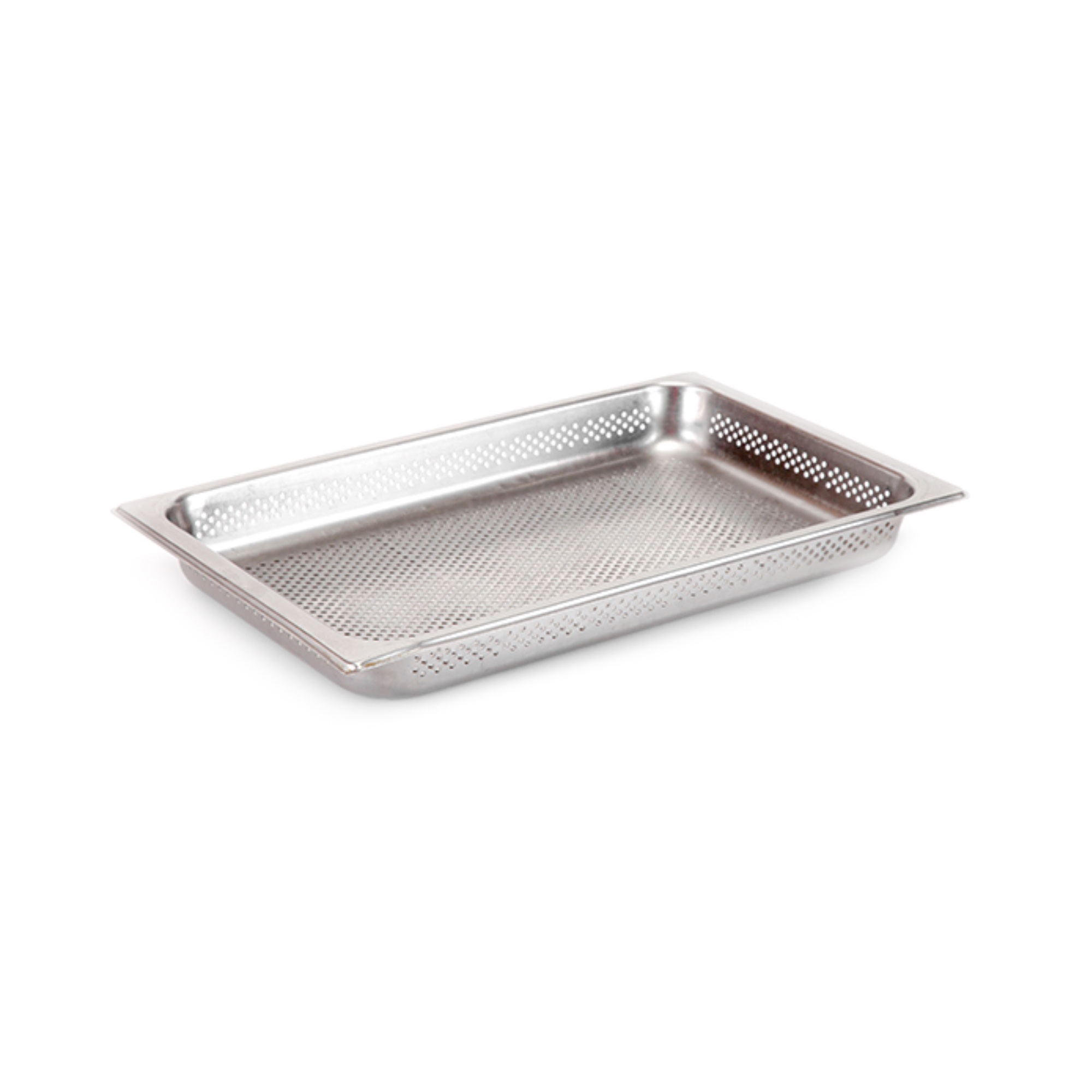Photo de Bac gastro perforés sans couvercle 52 x h 4 x 32 cm GN 1/1 Inox