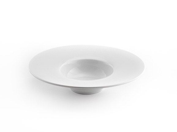 Photo de Assiette ronde creuse diamètre 20,5 cm (diamètre intérieur 9,5 cm) Risotto