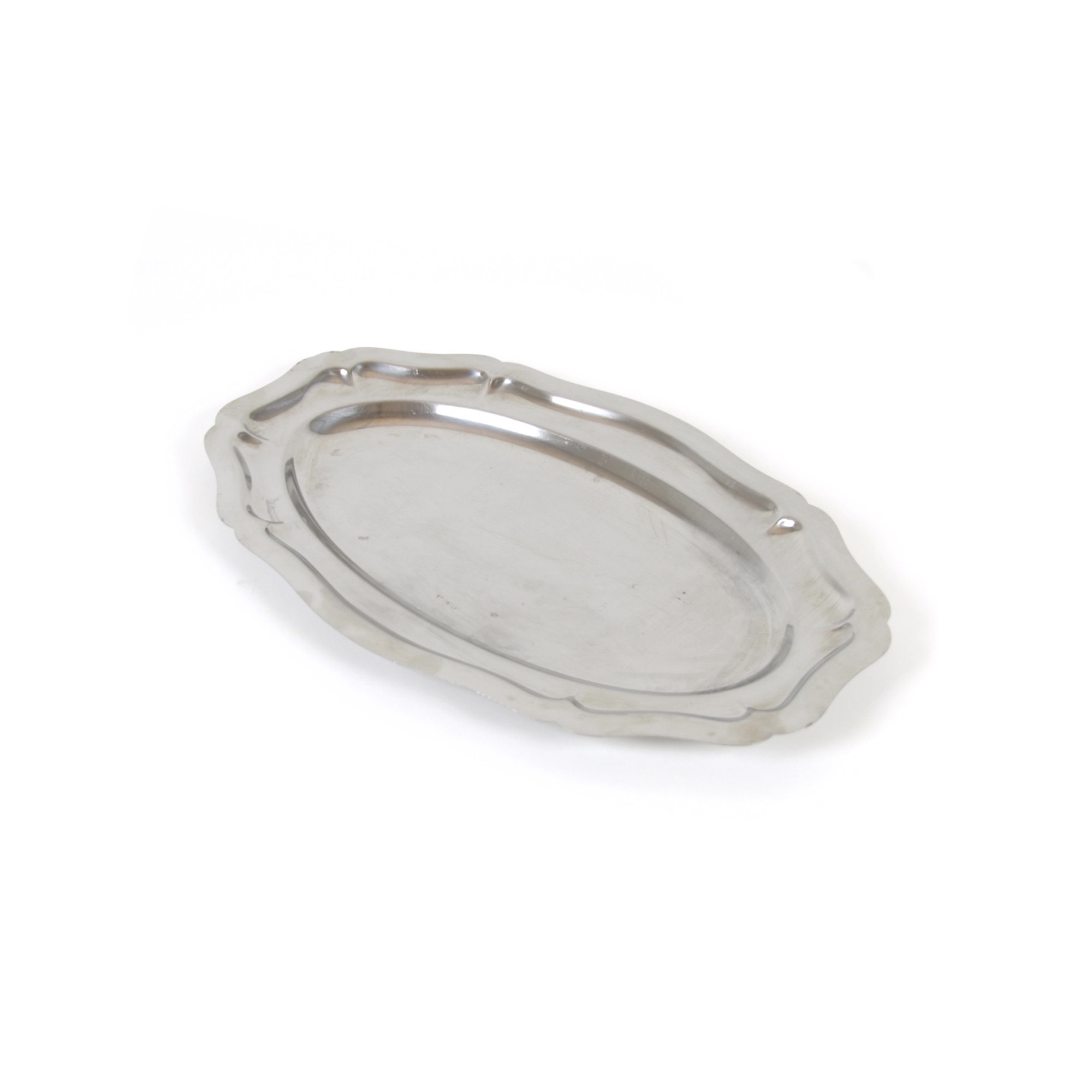 Photo de Plateau ovale en inox 45 x 30 cm