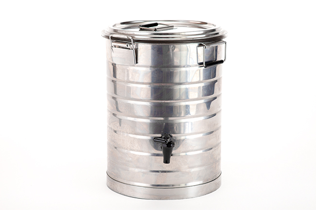 Photo de Thermos en inox avec robinet 19 l diamètre 40 cm h 48 cm