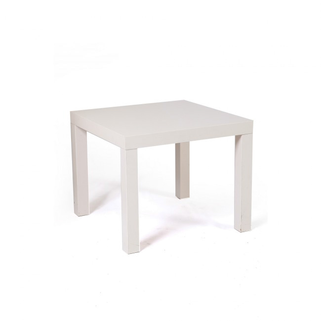 Photo de Table basse carrée blanche 55 x 55 cm  h 45 cm Lake