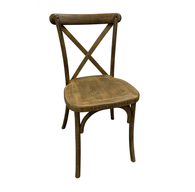Photo de Chaise en polypropylène bois vieilli champêtre